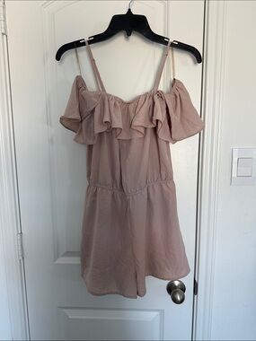 Light Brown Ruffle Romper